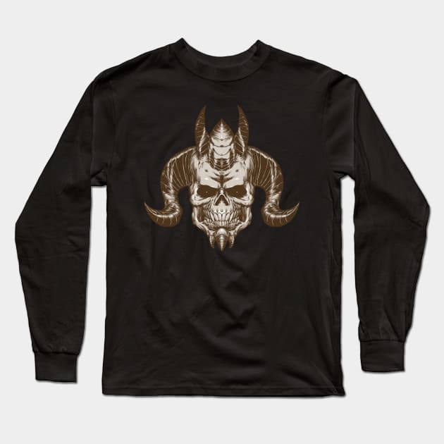 Demon skull FC Long Sleeve T-Shirt by NitroxMarquez